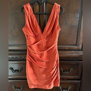 NWOT bodycon dress in coral colour